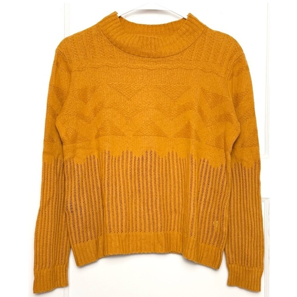 REVOLVE X ONE GREY DAY Merino Wool Geometric Rib Knit Pullover Crew Sweater XS - Picture 3 of 9